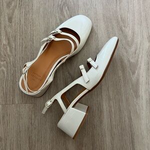 NEW Sezane - Paula Babies (White Lacquer) - Size 8